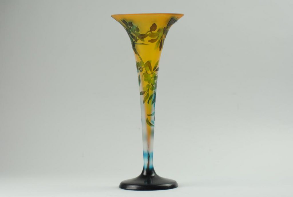 گلدان شیشه ای بلند Cameo ، امیل گاله ، 1900